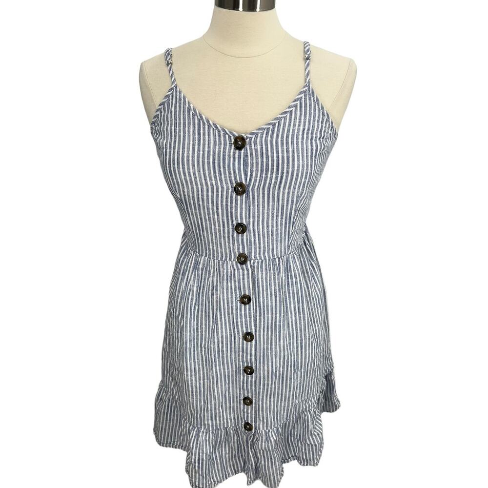 JAPAA Striped Button Down Sundress SZ LG